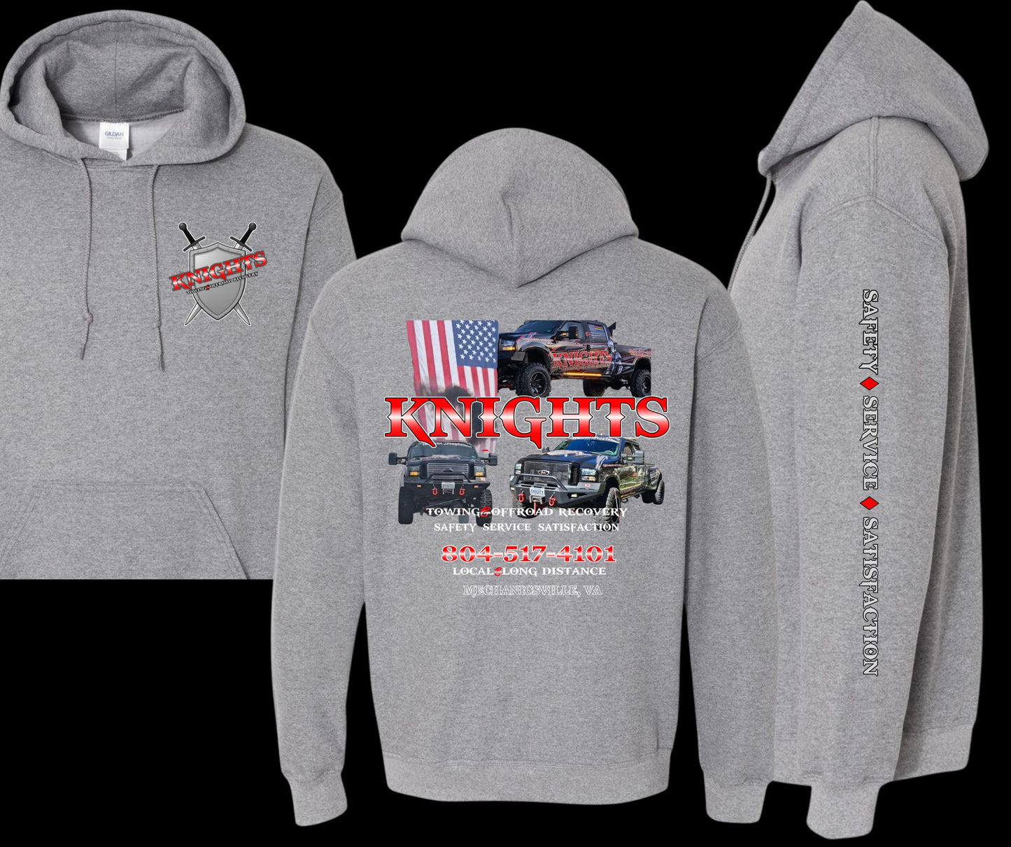 Adult Knights Towing Hoodie Sweatshirt