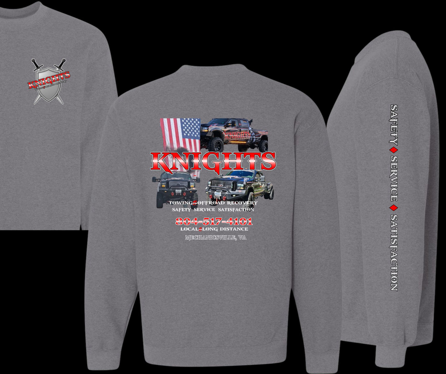 Adult Knights Towing Crewneck Sweatshirt