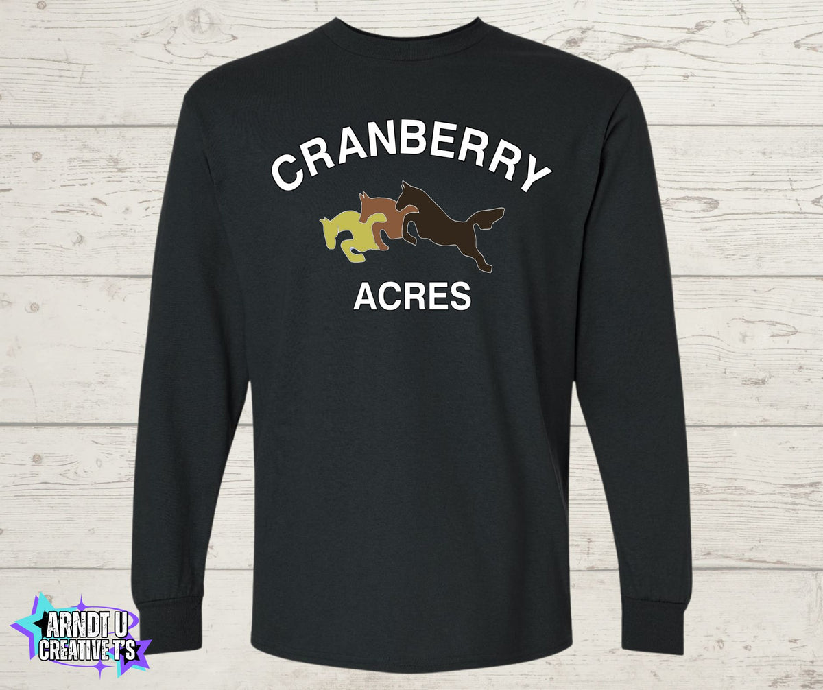Cranberry Acres Long Sleeve Original Logo Front Only