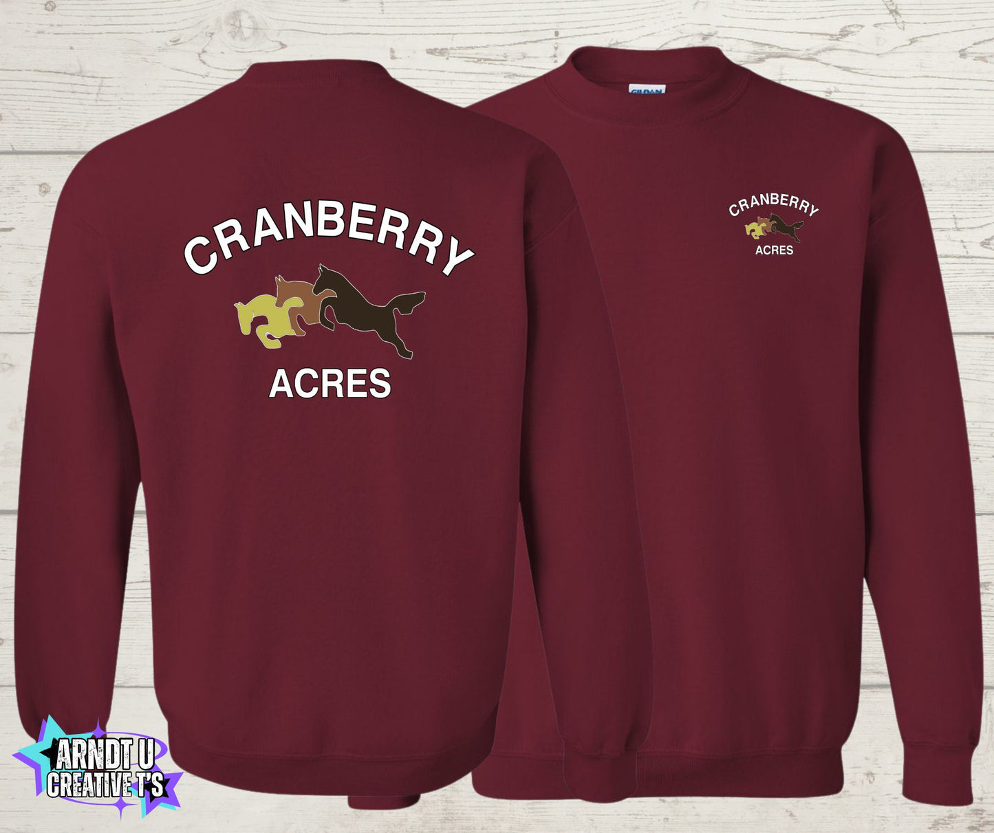 Cranberry Acres Crewneck Sweatshirt Original Logo