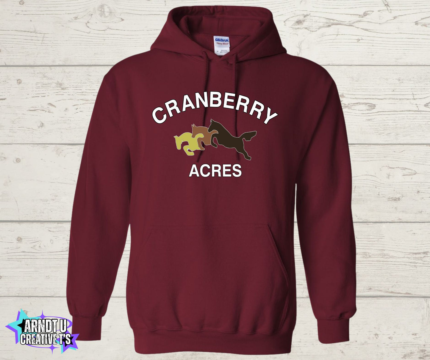 Cranberry Acres Gildan Hoodies Original Logo Front Only