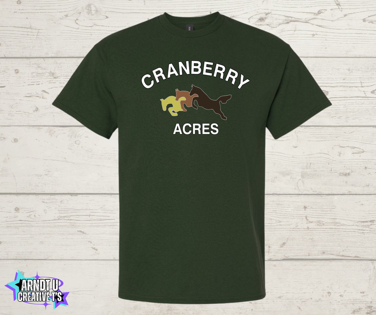 Cranberry Acres Short Sleeve Original Logo Front Only