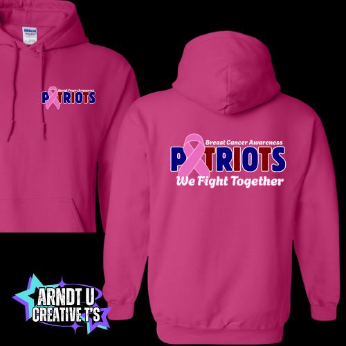 AA Breast Cancer Awareness Front & Back Logo Crewneck & Hoodie Sweatshirts