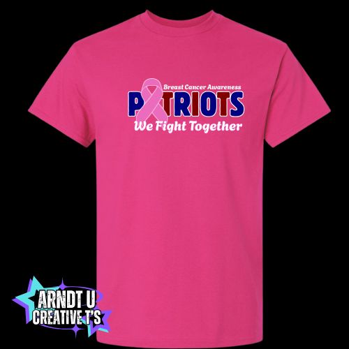 AA Adult Breast Cancer Awareness Front Logo Short & Long Sleeve