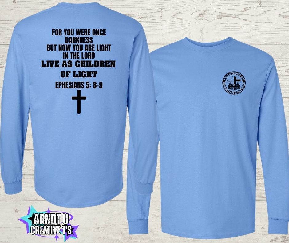 AMELIA FELLOWSHIP OF CHRISTIAN ATHLETES LONG SLEEVE (left chest)
