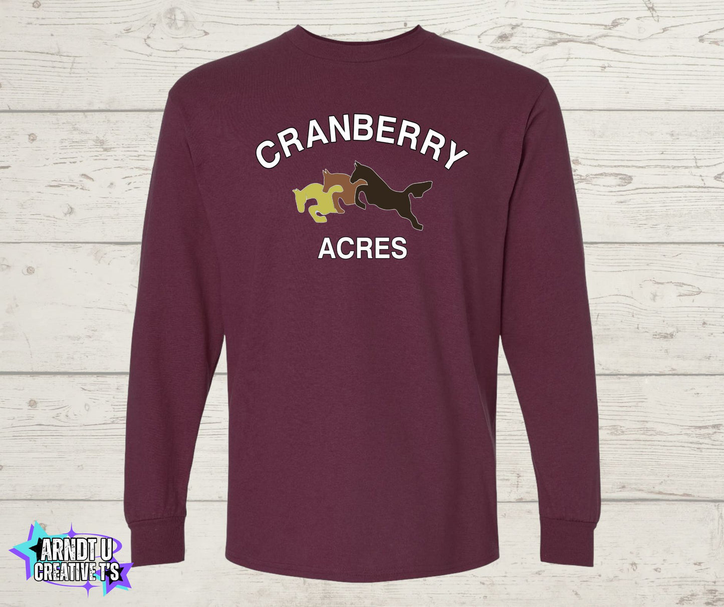 Cranberry Acres Long Sleeve Original Logo Front Only