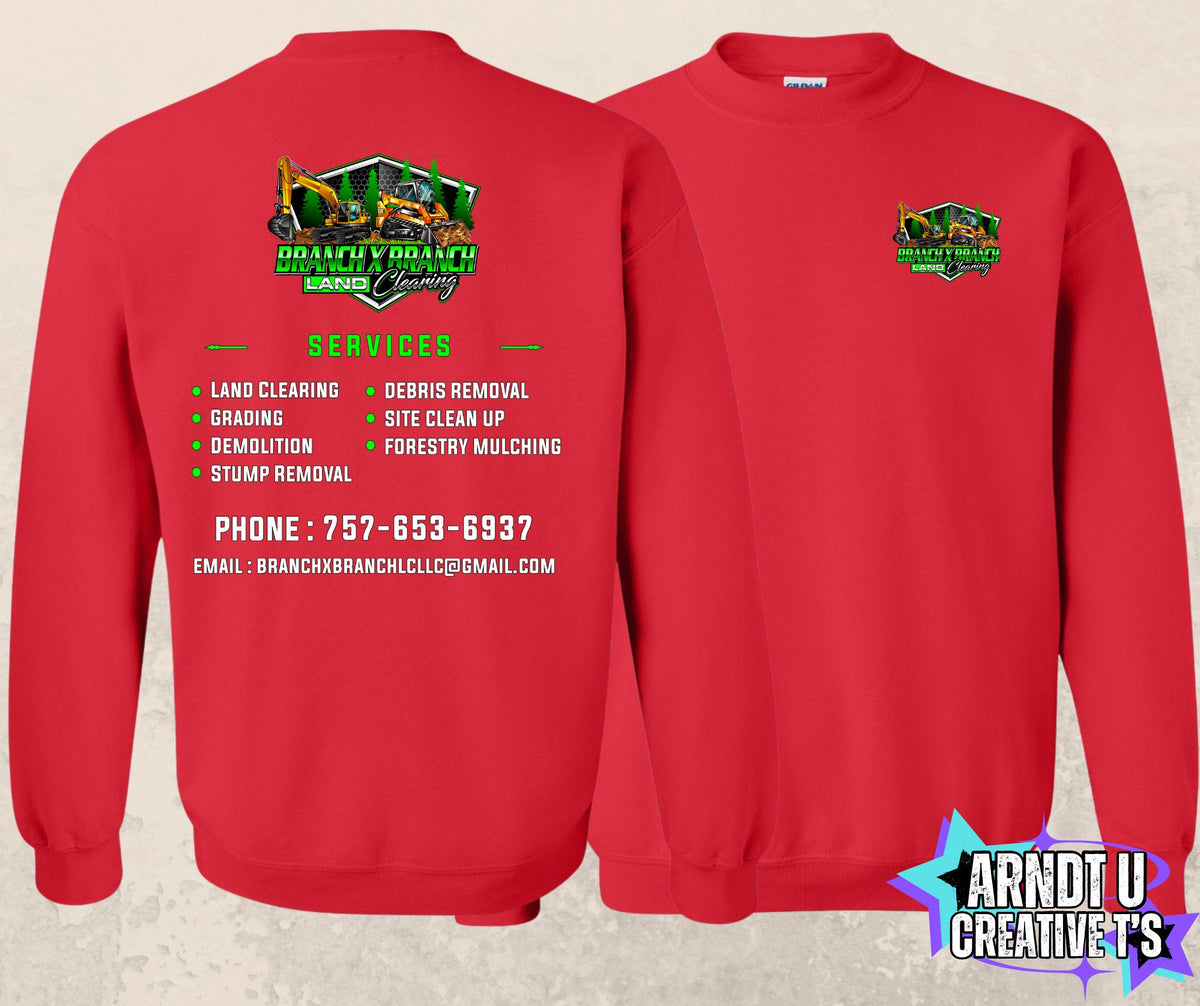 Branch X Branch Land Clearing Crewneck Sweatshirt