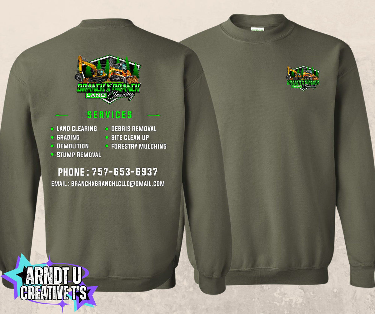 Branch X Branch Land Clearing Crewneck Sweatshirt