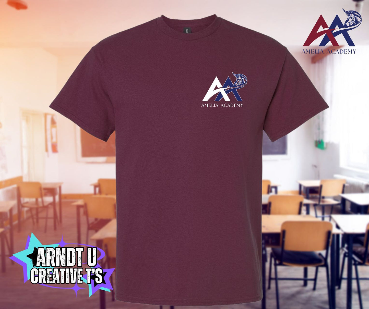 Amelia Academy Left Chest Logo