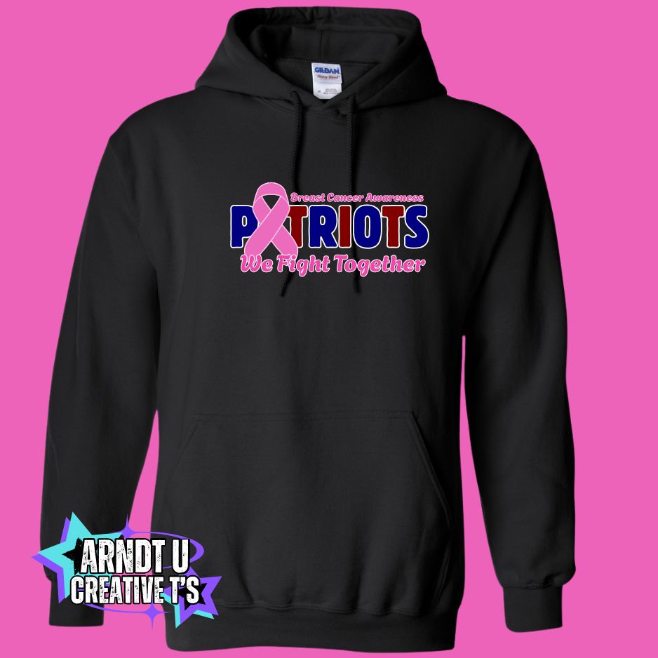 AA Breast Cancer Awareness Front Logo Crewneck & Hoodie Sweatshirts