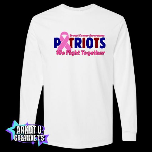 AA Adult Breast Cancer Awareness Front Logo Short & Long Sleeve