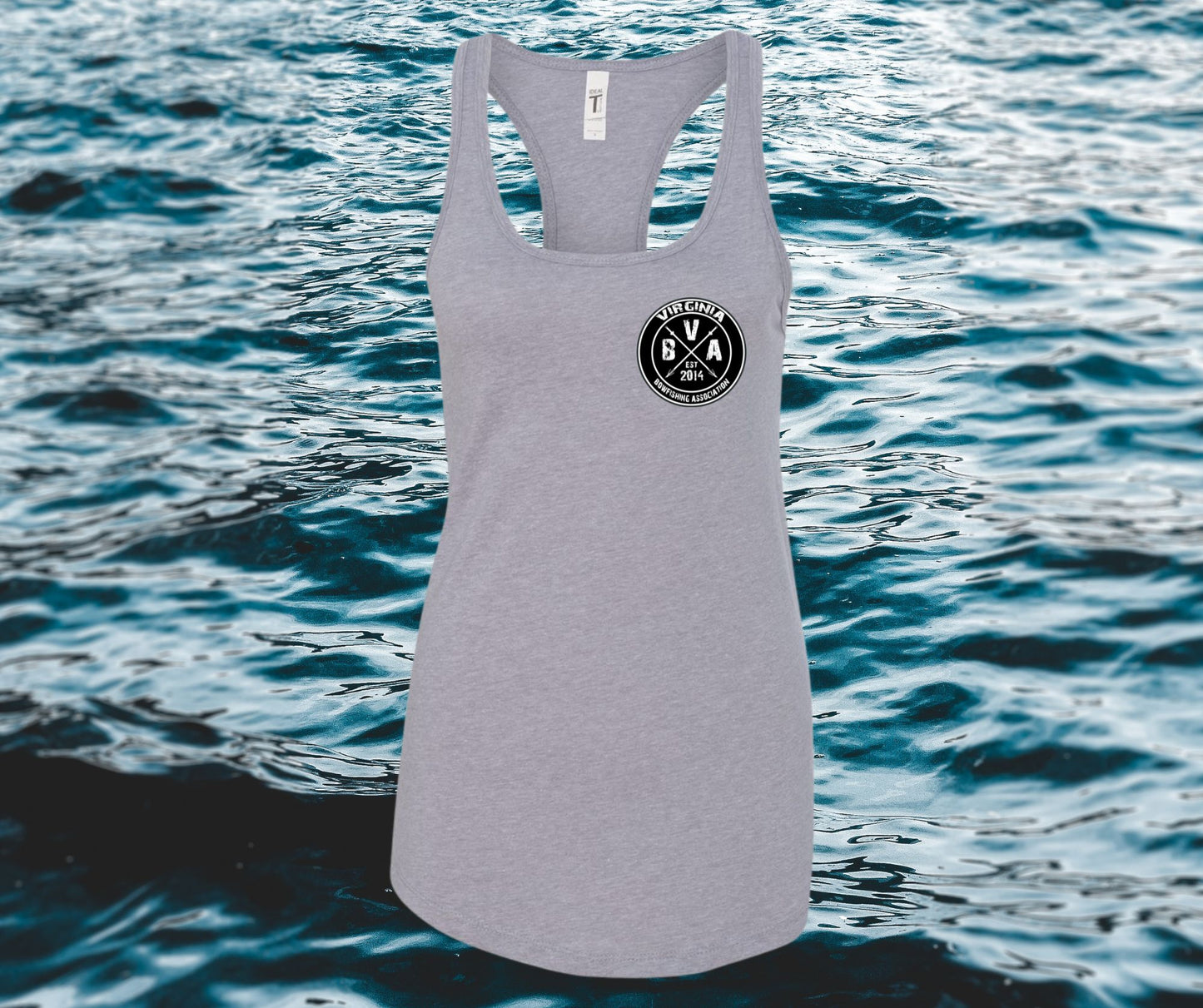 Virginia Bowfishing Assoc. Ladies Razor Bank Tank Tops