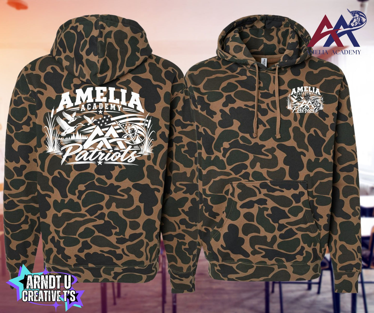 Youth New Patriots Duck Camo Independent Trading Company Hoodies