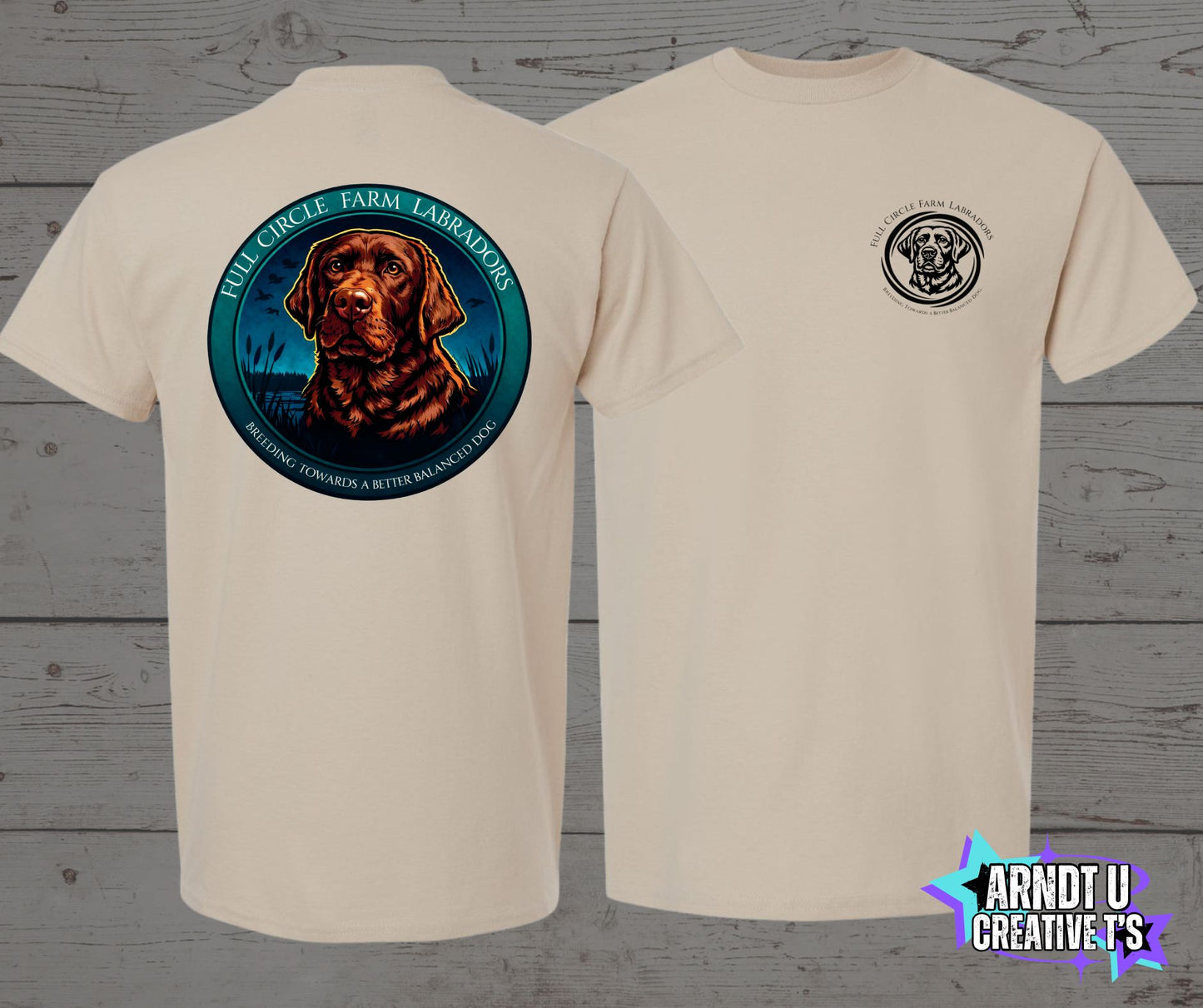 Full Circle Farm Labradors Chocolate Lab Short Sleeve