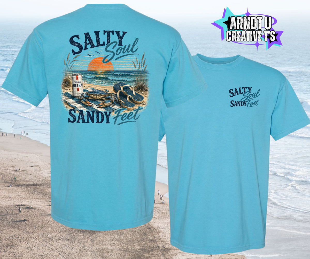 Salty Soul Sandy Feet Crabby with Flip Flops & A MU