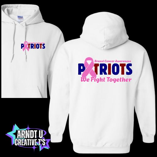 AA Breast Cancer Awareness Front & Back Logo Crewneck & Hoodie Sweatshirts