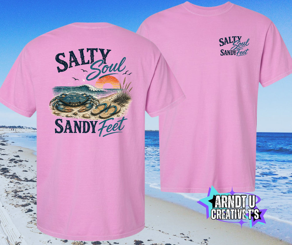 Salty Soul Sandy Feet Crabby with Flip Flops