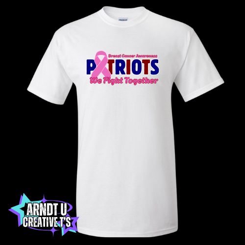 AA Adult Breast Cancer Awareness Front Logo Short & Long Sleeve