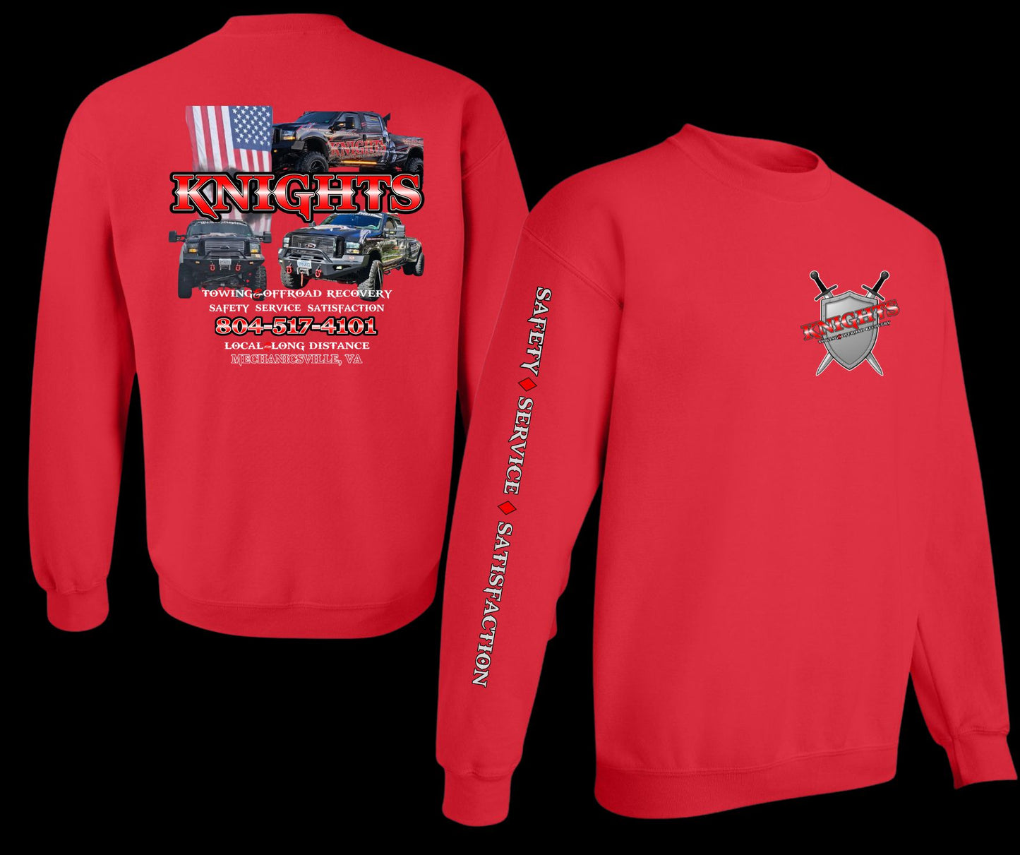 Adult Knights Towing Crewneck Sweatshirt
