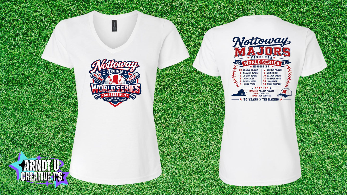 Nottoway Majors Gildan Ladies V-Neck Softstyle