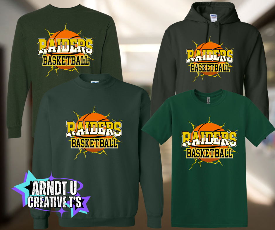 Raiders Basketball Splatter