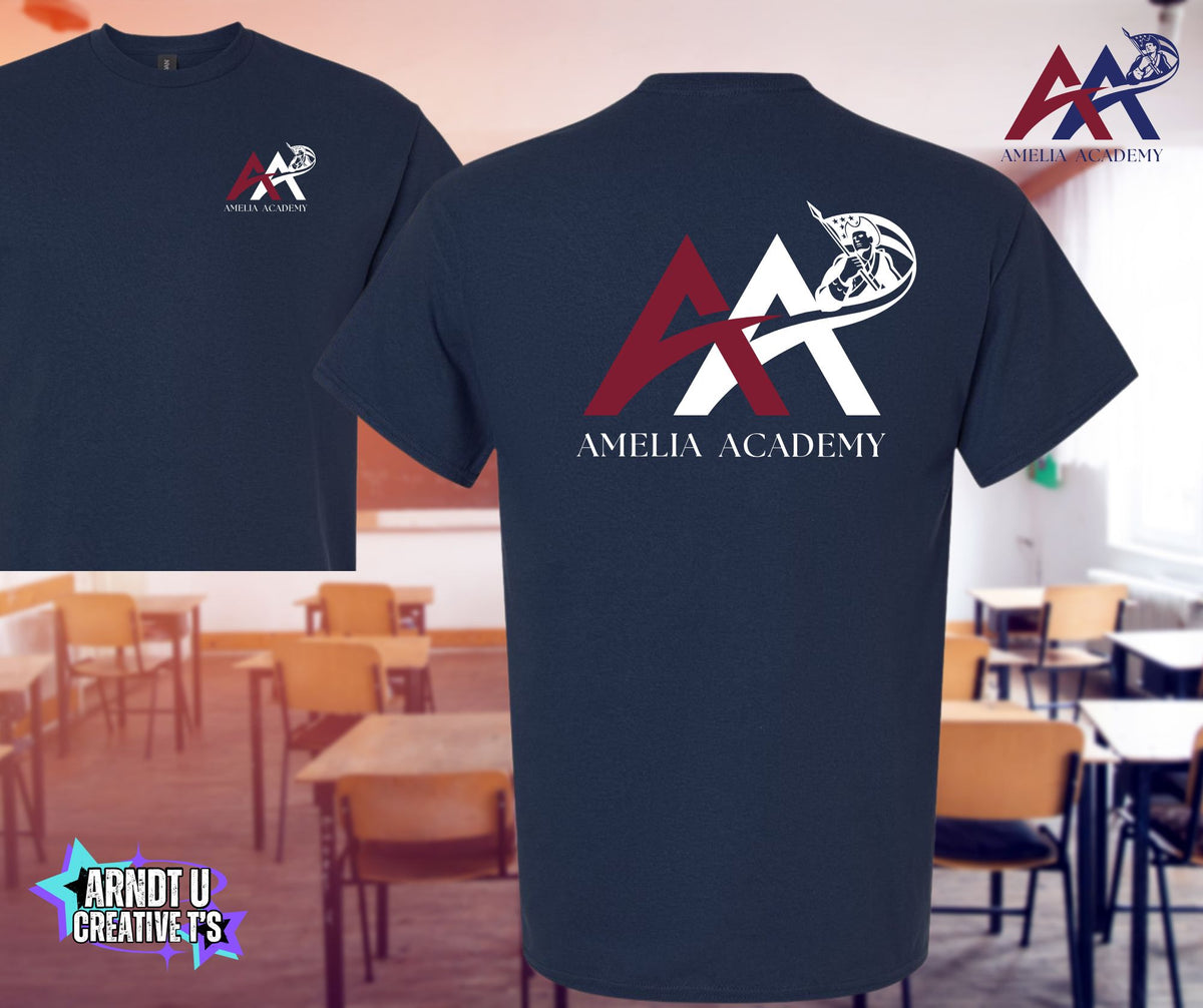 Amelia Academy Left Chest & Back Logo