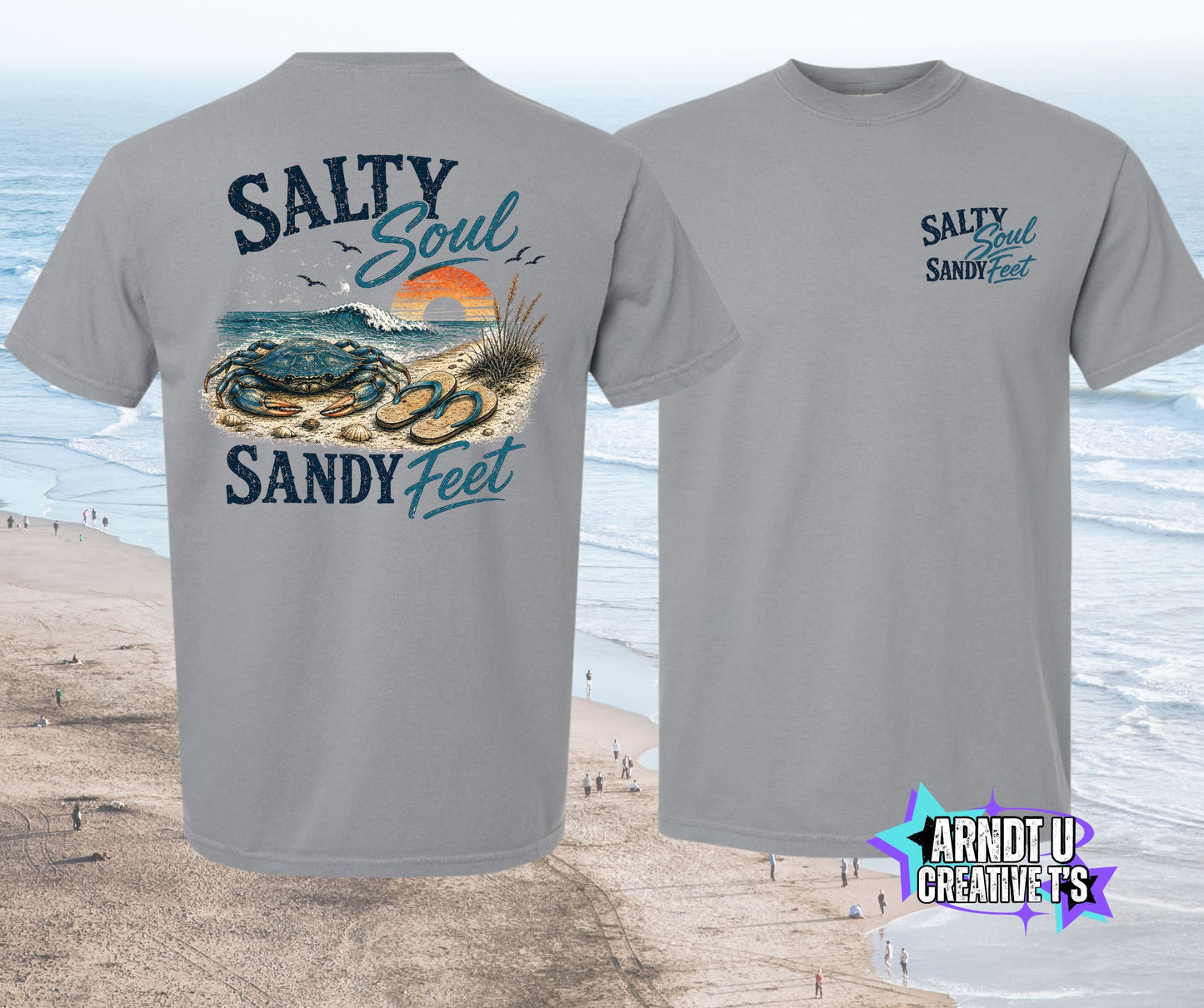 Salty Soul Sandy Feet Crabby with Flip Flops