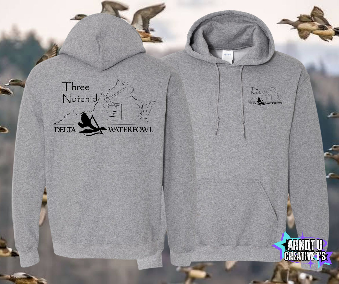 Three Notch'd Gildan Hoodies
