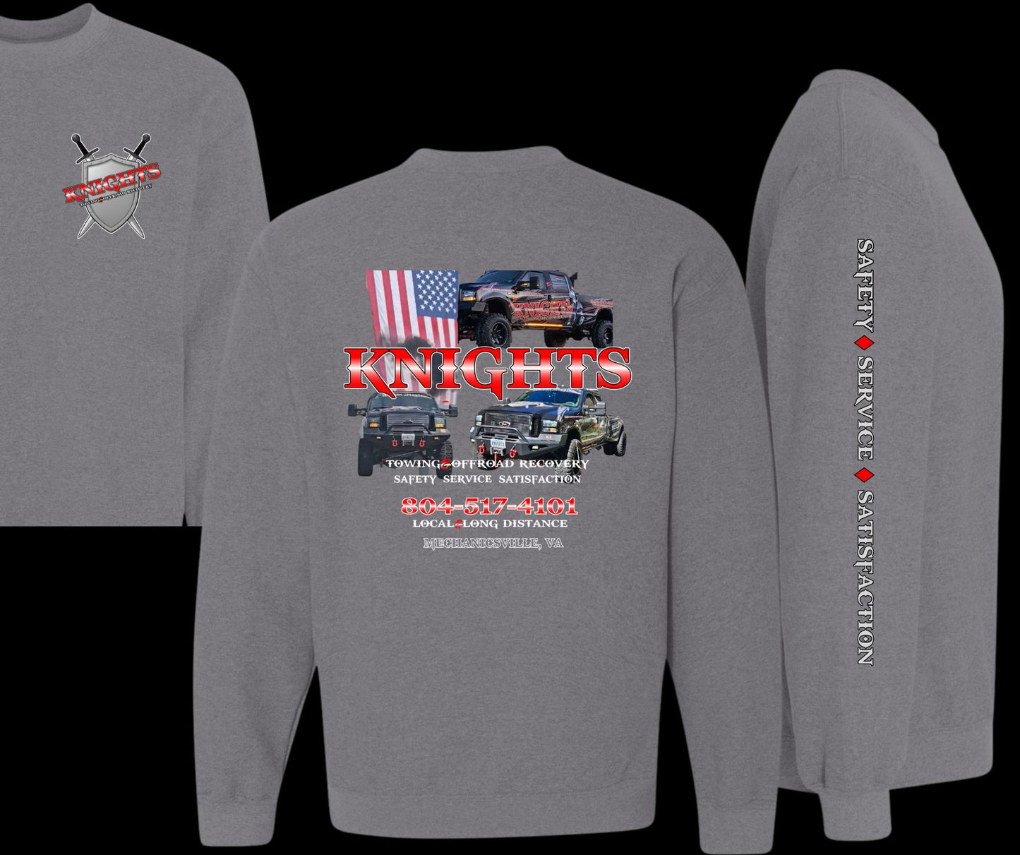 Adult Knights Towing Crewneck Sweatshirt