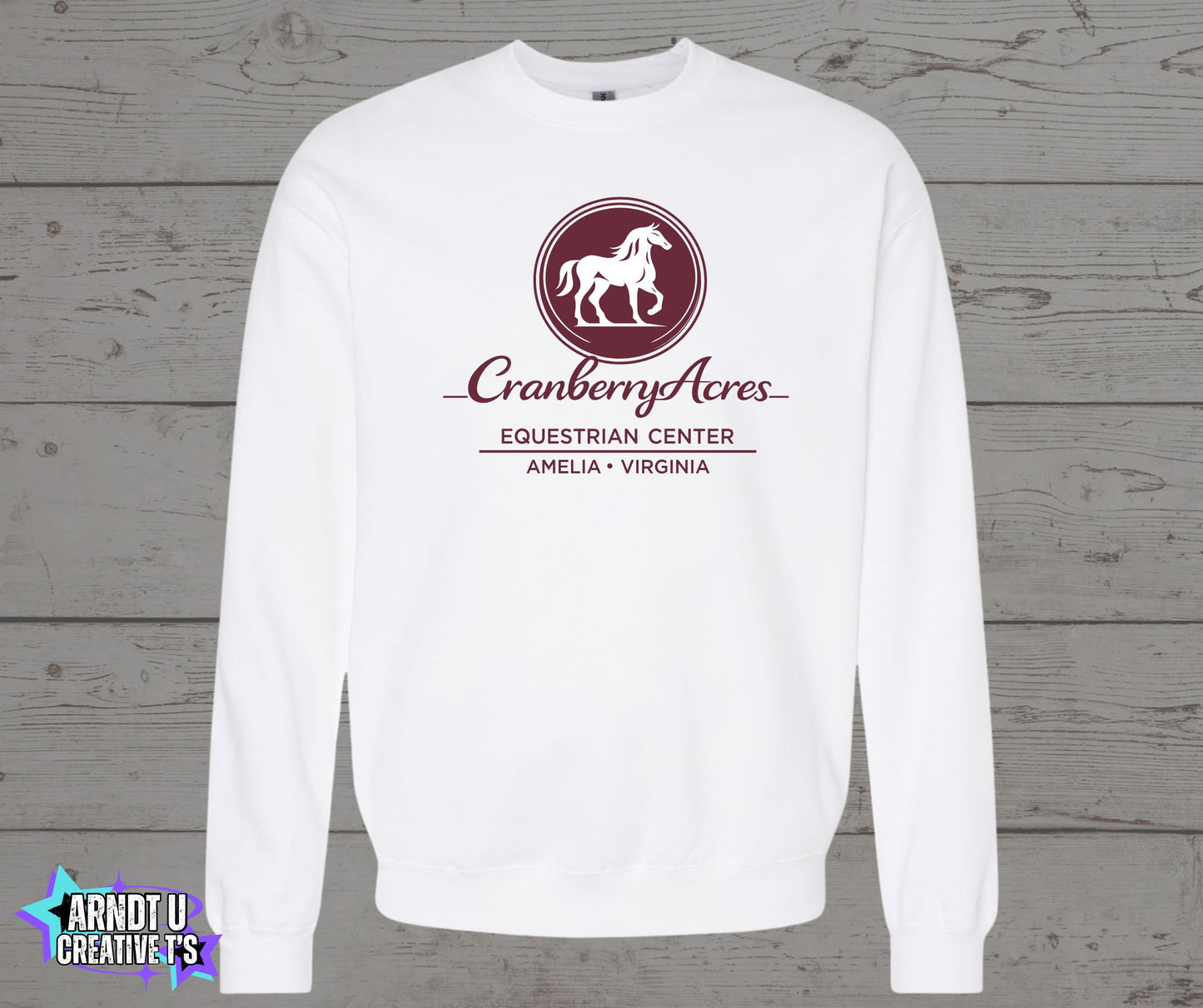 Cranberry Acres Crewneck Sweatshirt Front Only