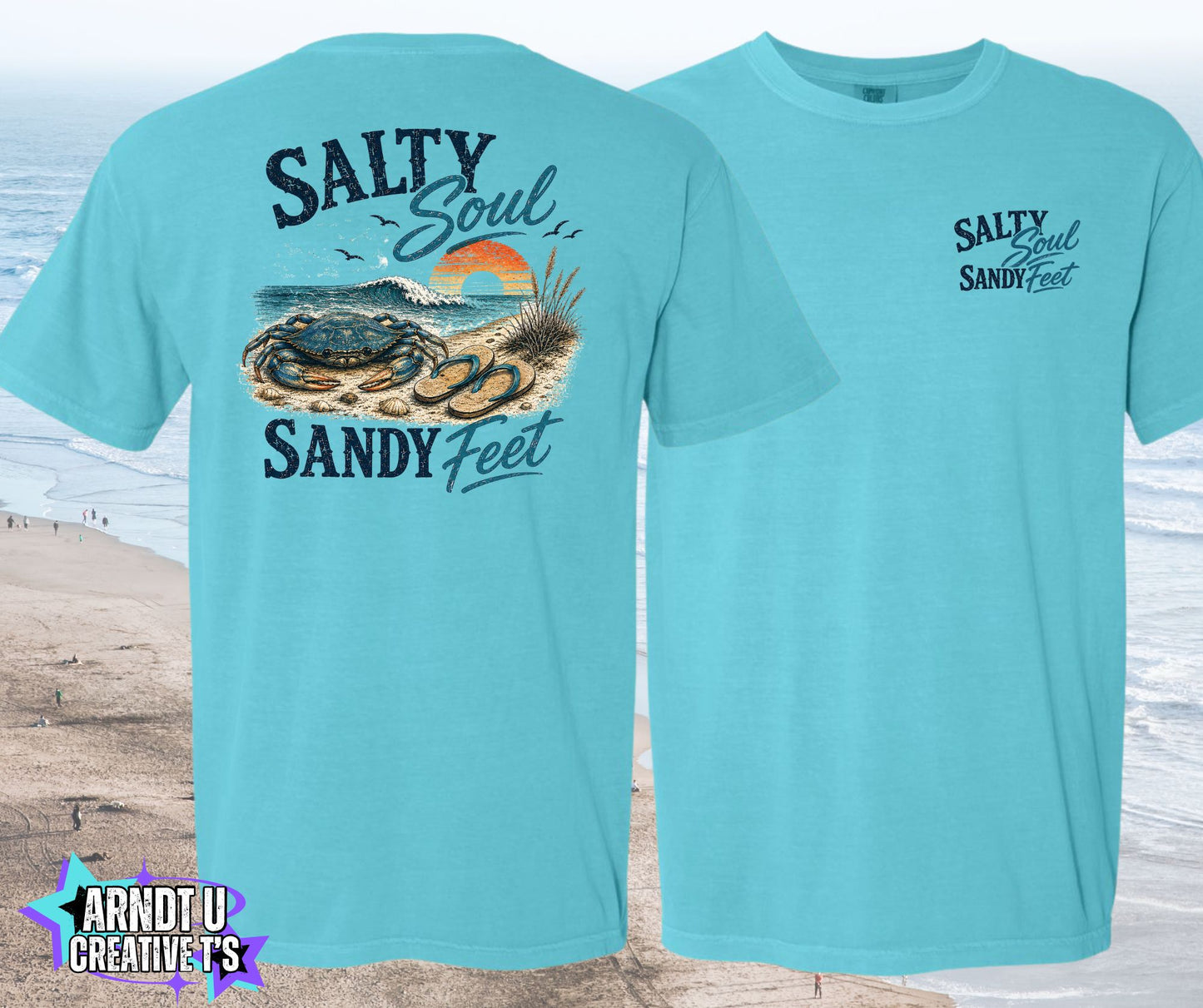 Salty Soul Sandy Feet Crabby with Flip Flops