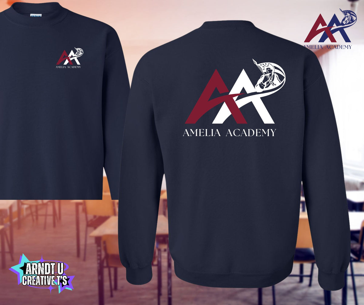 Amelia Academy Left Chest & Back Logo