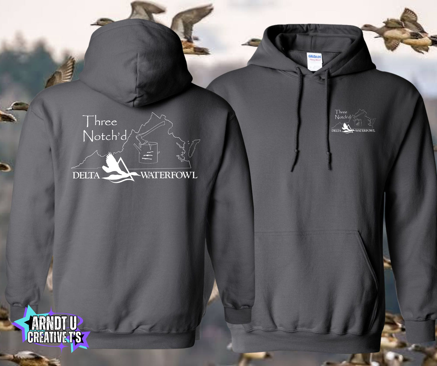 Three Notch'd Gildan Hoodies