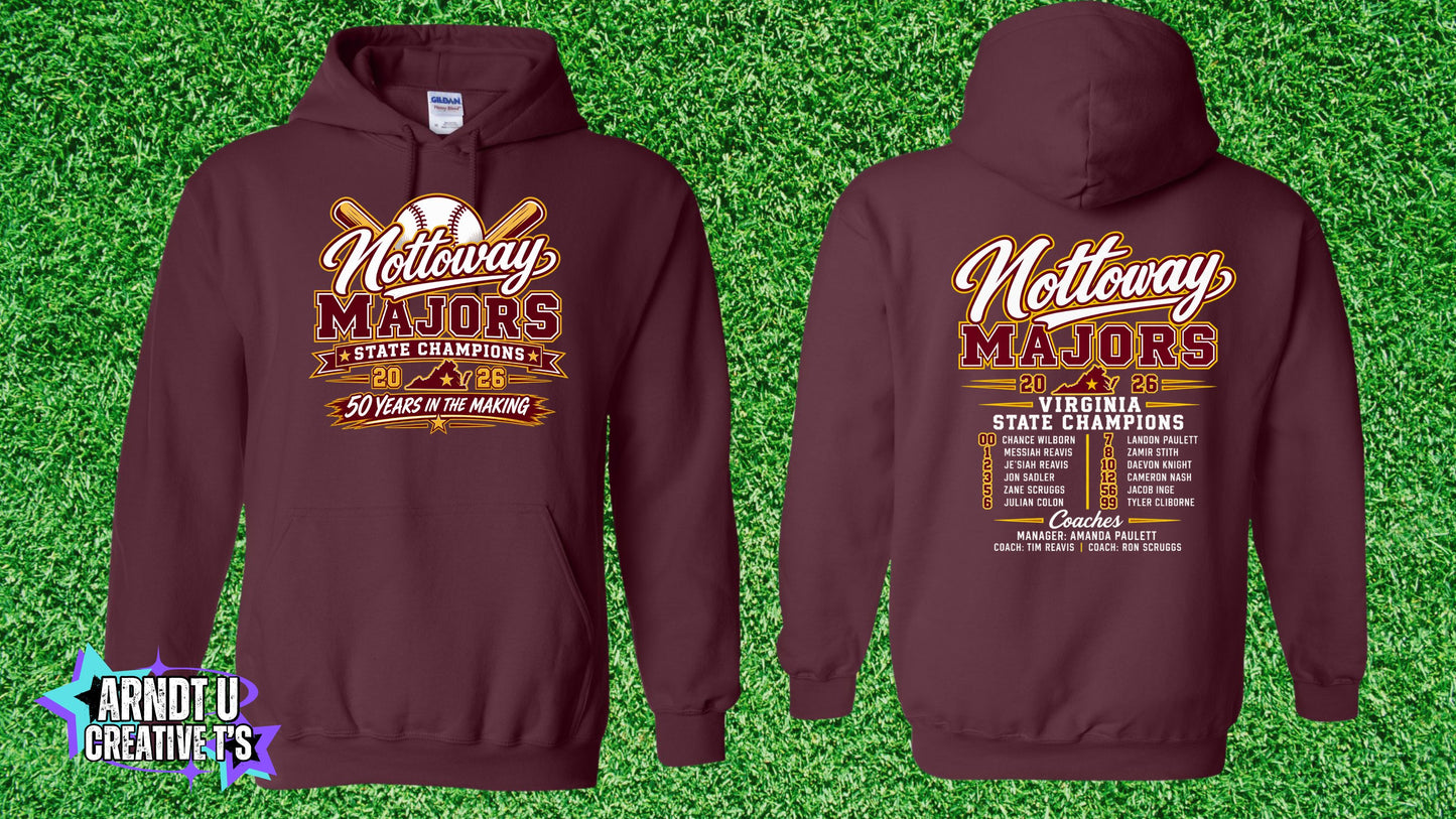 Nottoway Majors Gildan Hoodie Sweatshirt