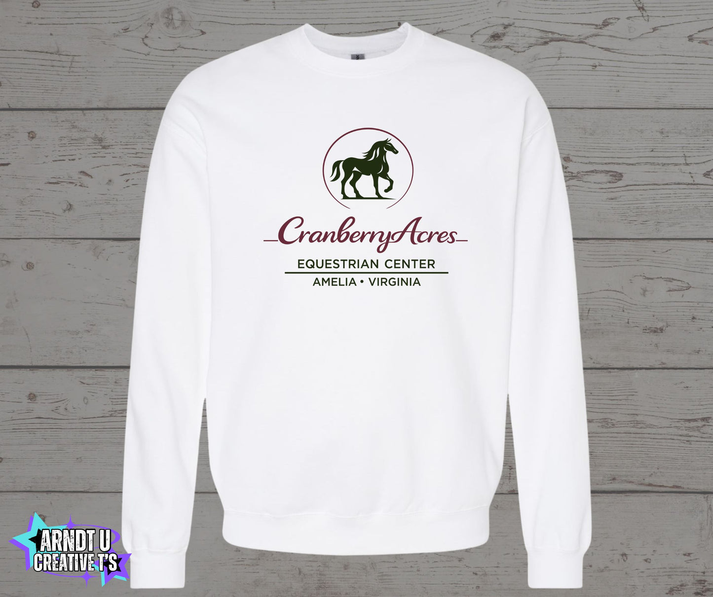 Cranberry Acres Crewneck Sweatshirt Front Only