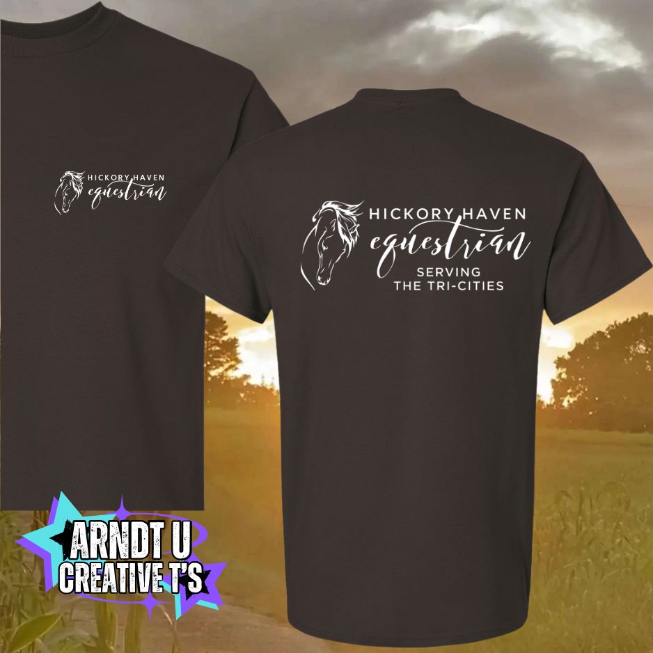 Adult Hickory Havens Short Sleeve-White Writing