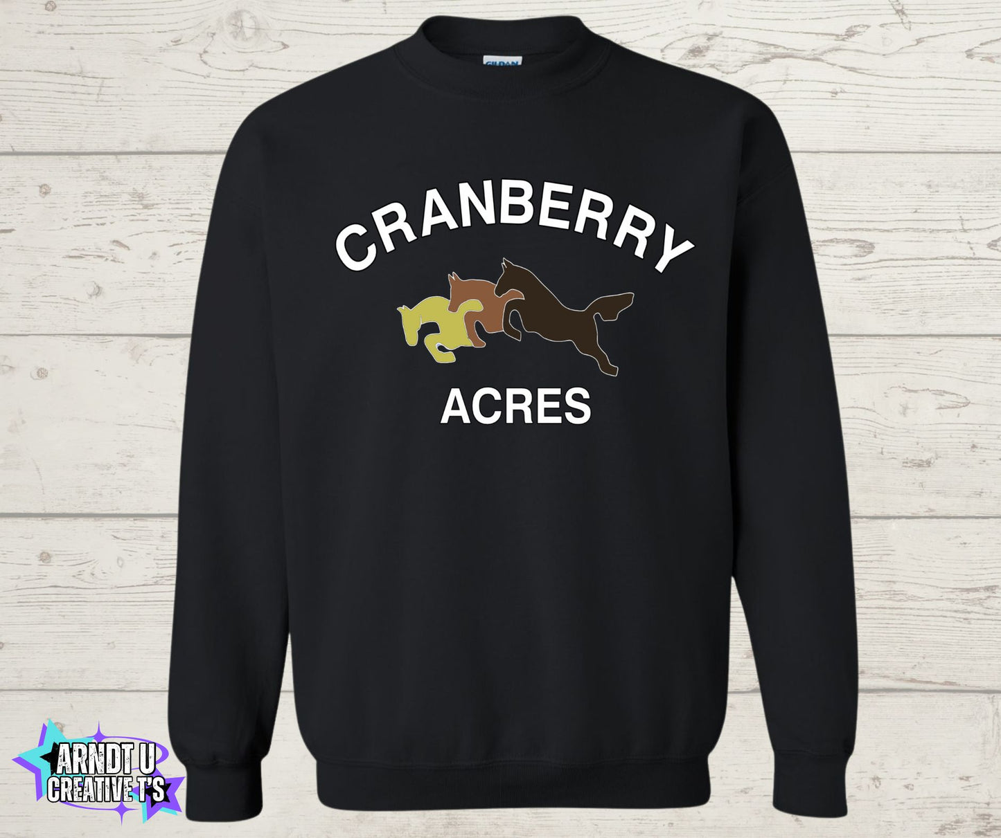 Cranberry Acres Crewneck Sweatshirt Original Logo Front Only