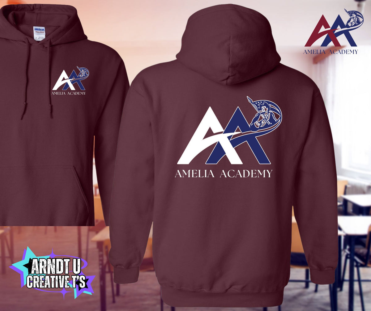 Amelia Academy Left Chest & Back Logo