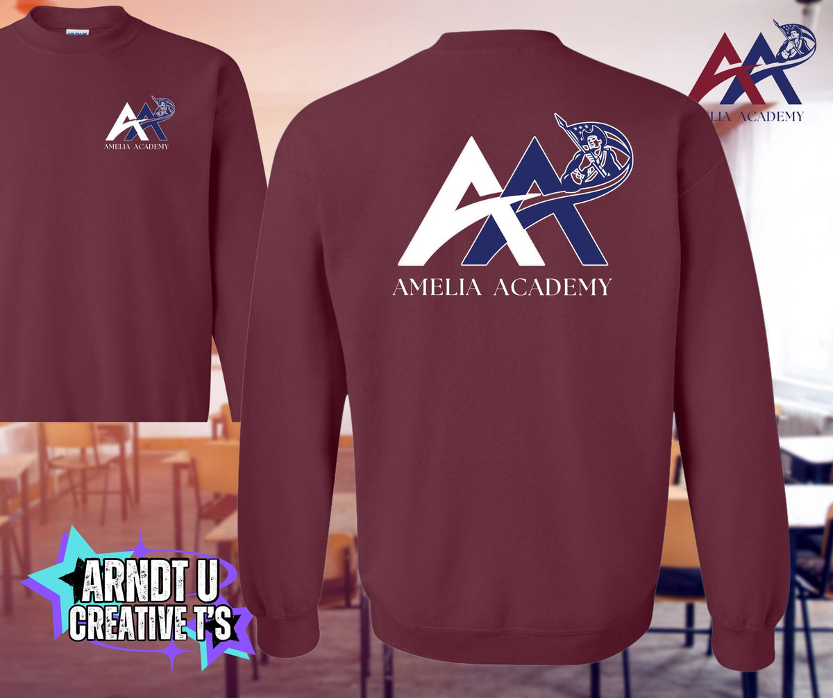 Amelia Academy Left Chest & Back Logo