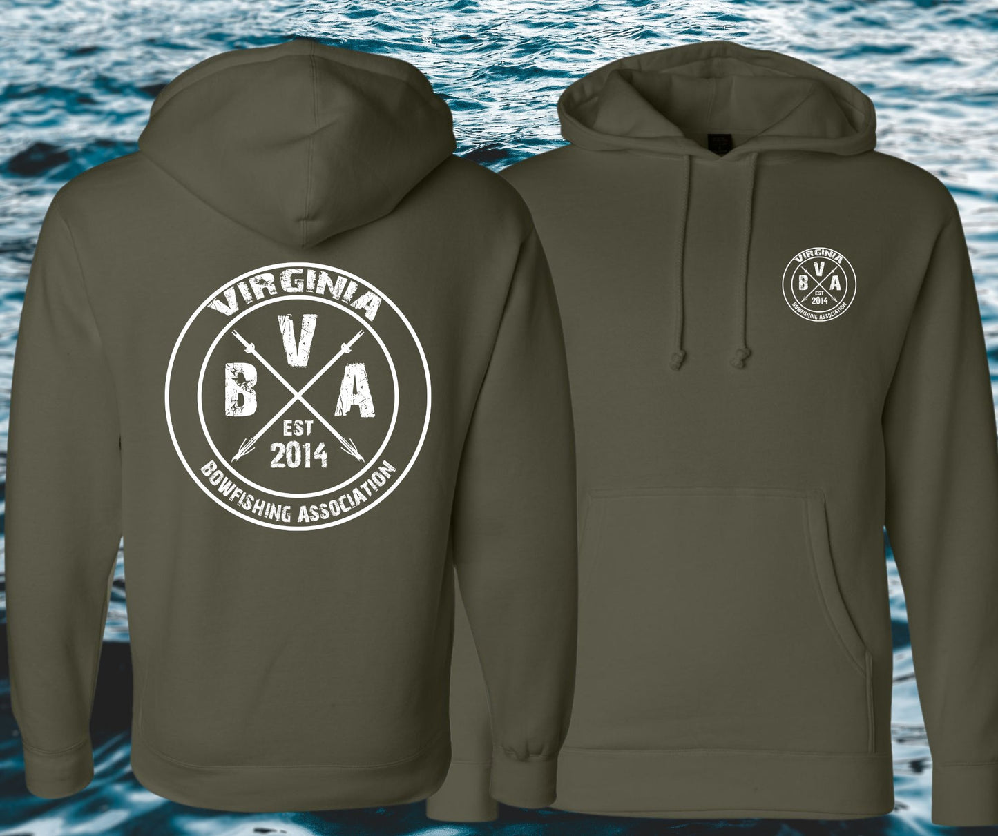 Virginia Bowfishing Assoc.  Independent Trading Company Hoodies