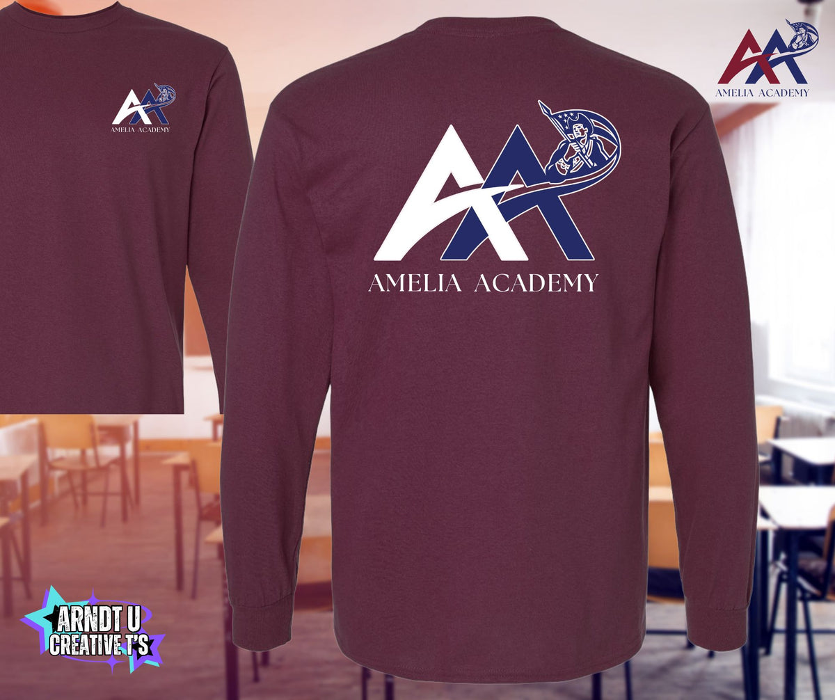 Amelia Academy Left Chest & Back Logo