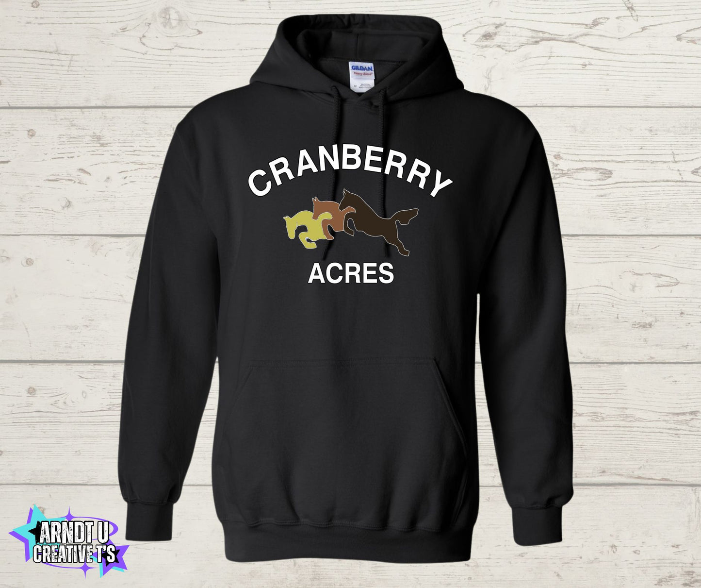 Cranberry Acres Gildan Hoodies Original Logo Front Only