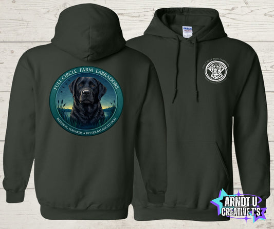 Full Circle Farm Labradors Black Lab Gildan Hoodies