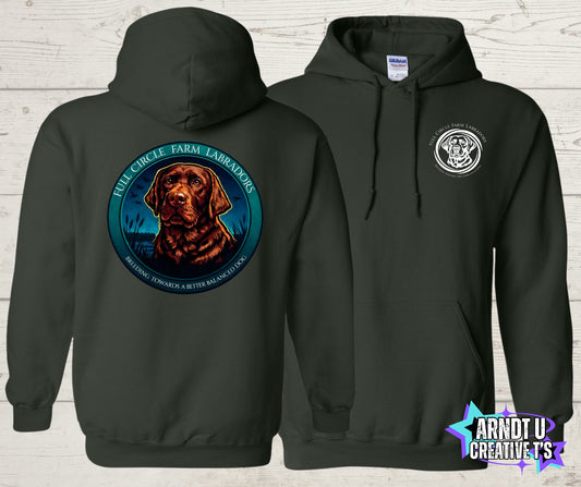 Full Circle Farm Labradors Chocolate Lab Gildan Hoodies