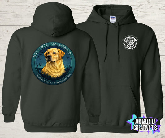 Full Circle Farm Labradors Yellow Lab Gildan Hoodies