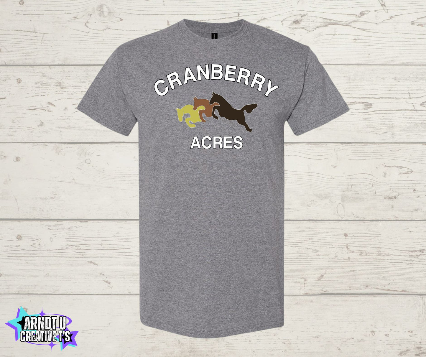 Cranberry Acres Short Sleeve Original Logo Front Only