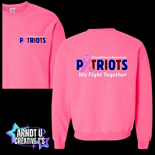 AA Breast Cancer Awareness Front & Back Logo Crewneck & Hoodie Sweatshirts