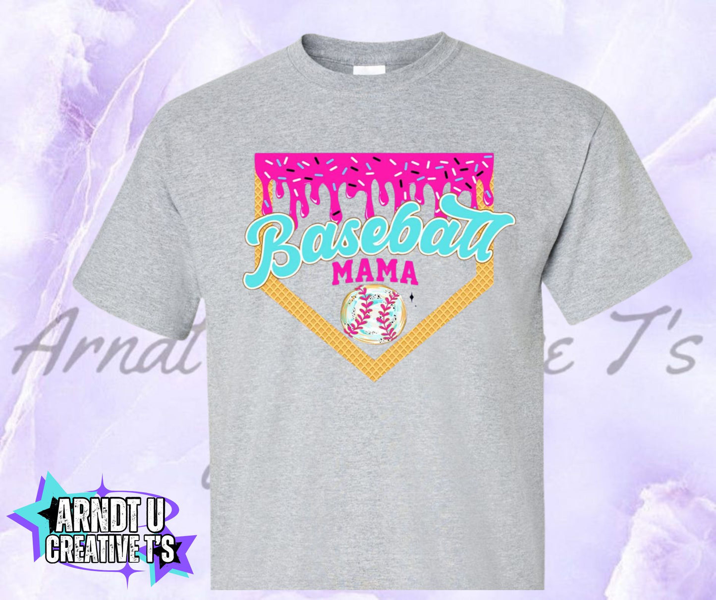 Baseball Mama Ice Cream Drip