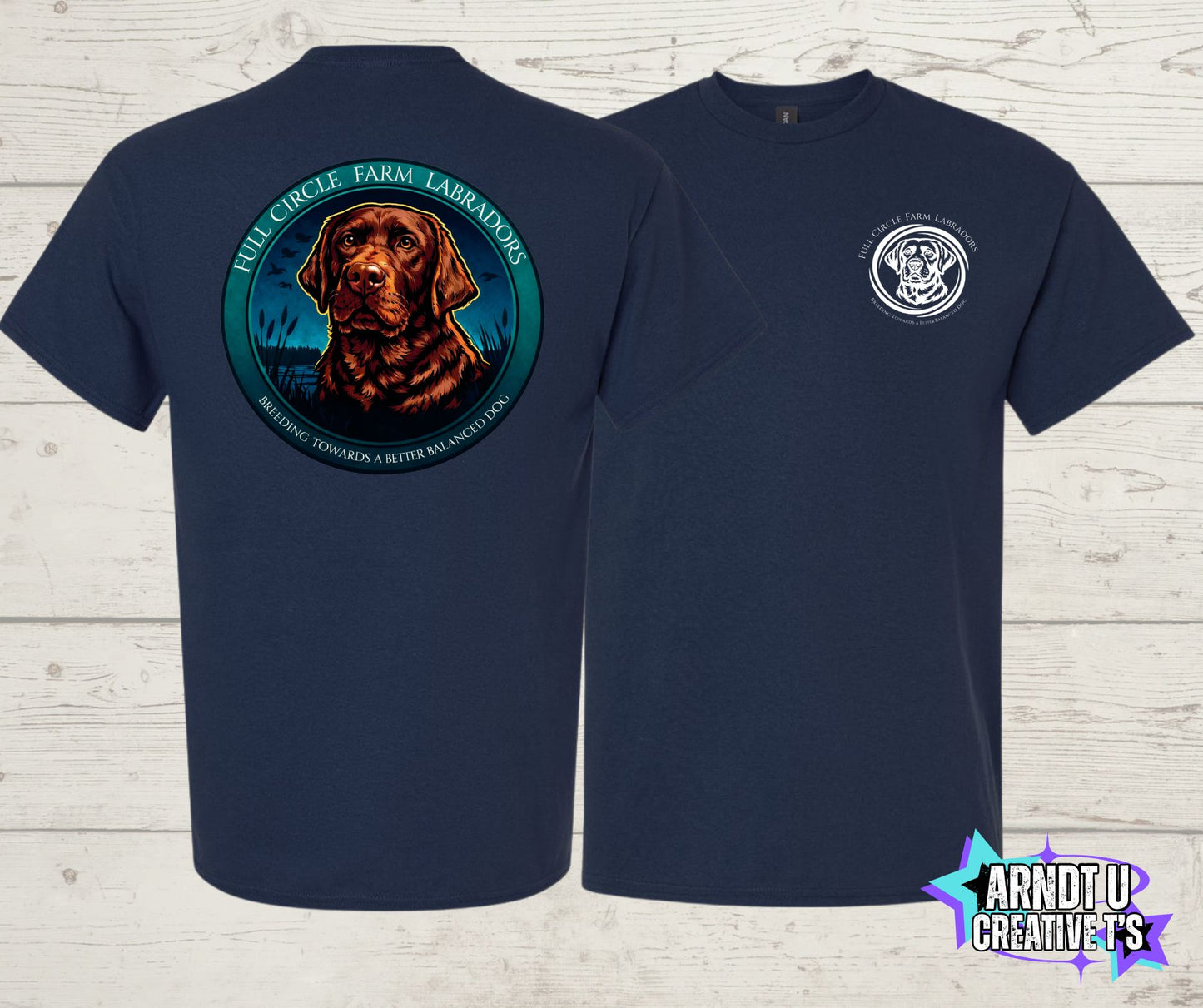 Full Circle Farm Labradors Chocolate Lab Short Sleeve
