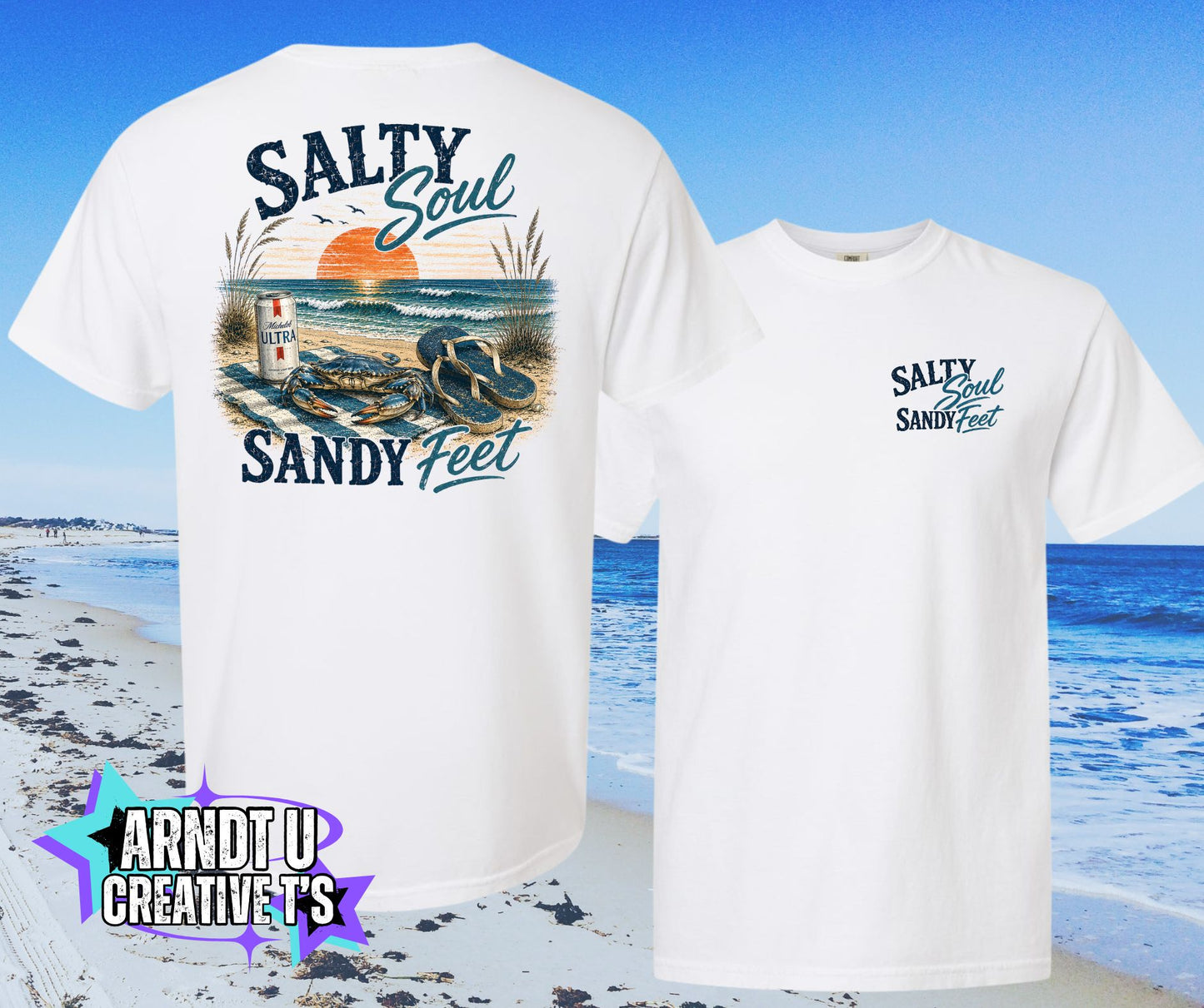 Salty Soul Sandy Feet Crabby with Flip Flops & A MU